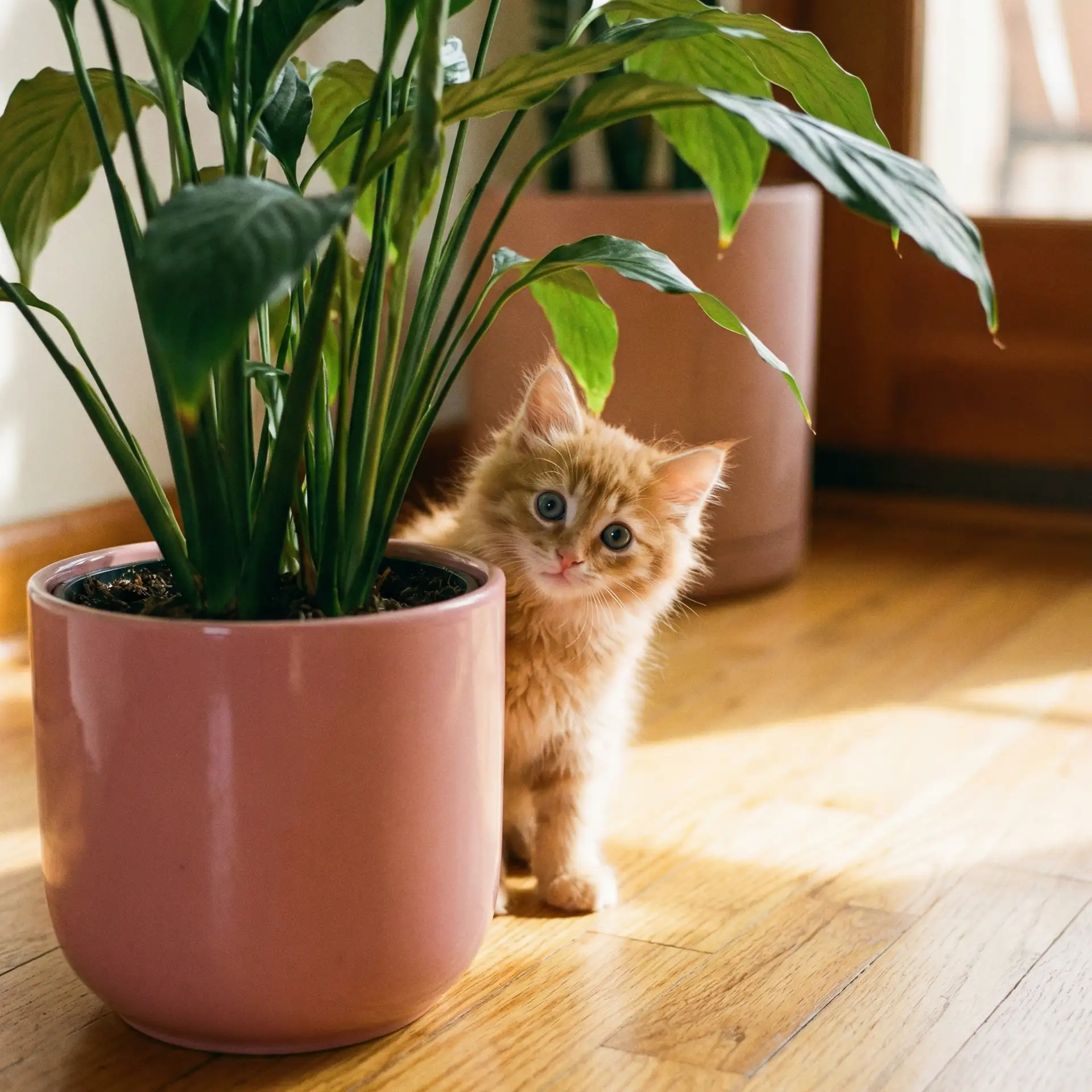 小猫从花盆后探头 - 火星情报局3百度云